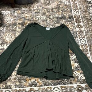 Francesca’s  Forest Green Blouse
